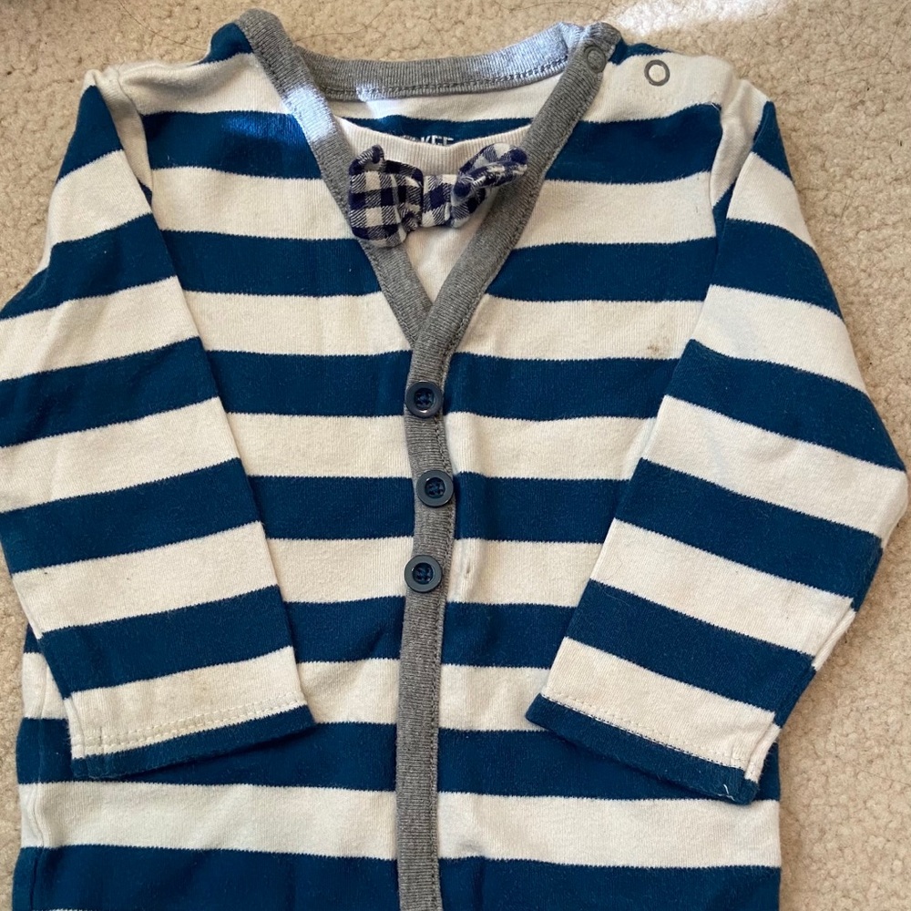Long sleeve cardigan onesie